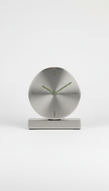 Brushed metal desk clock